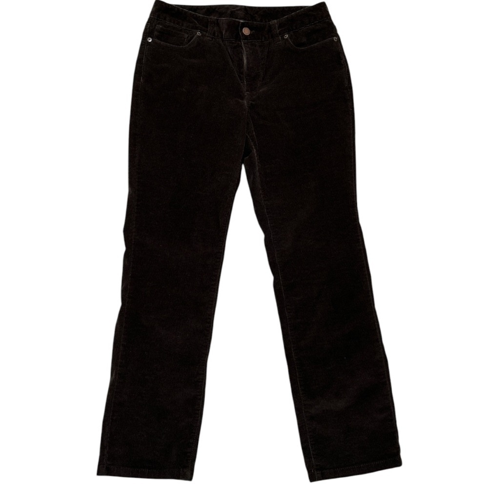 L.L.Beane Corduroy Pants Favorite Fit Chocolate Brown 8 Petite